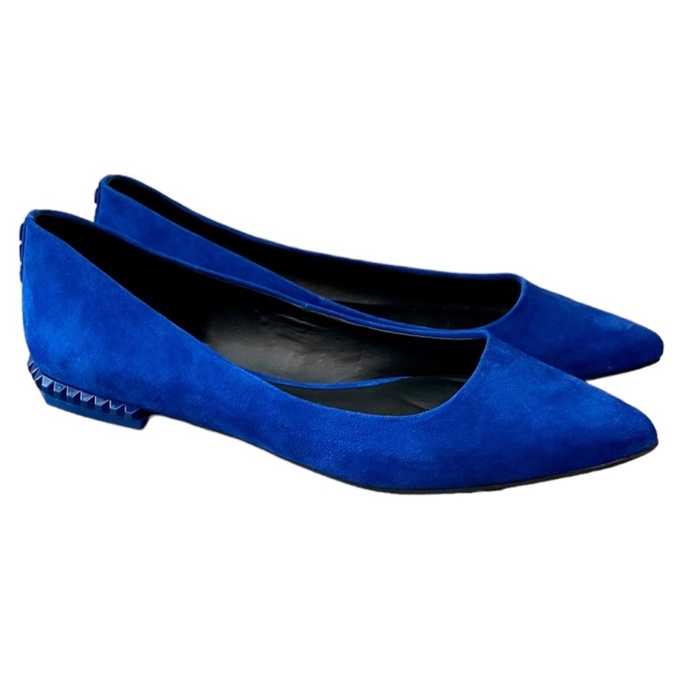 Rebecca Minkoff Studded Suede Ballet Flat, Deep Sapphire, Sz 7.5